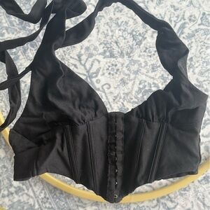 Princess Polly Black Corset Top